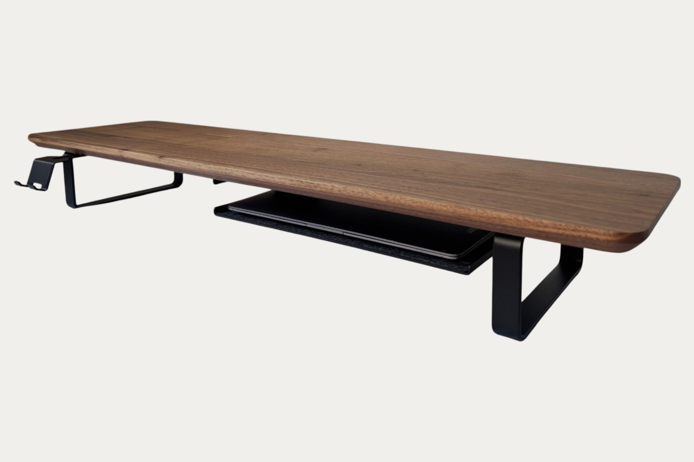 Solid Walnut Desk Shelf